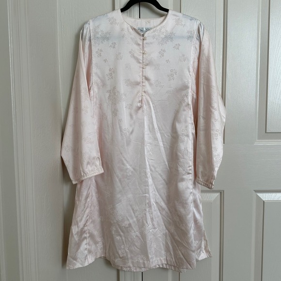 VINTAGE 80s/90s Oscar de la Renta Pink Floral Jacquard TunicRare Neiman Marcus